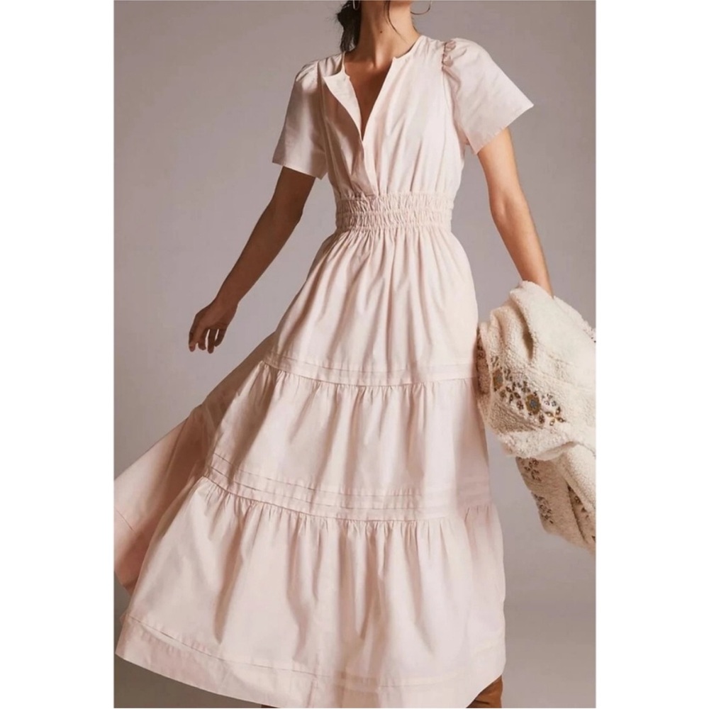 Anthropologie Blush Maxi Dress